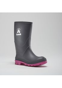 Kamik , Jungen , Gummistiefel »Stomp« wasserdicht , charcoal/mag , 33/34 , 33/34 , Bequemer Gummistiefel von Kamik