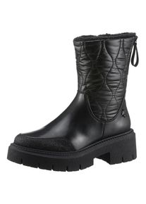 MARCO TOZZI by GMK , Winterboots »TORIA«, Blockabsatz, Plateau, Winterstiefelette mit TEX-Ausstattung , schwarz , 41 , 41 , Trendige Stiefelette...
