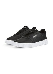 Puma, Damen, Sneaker &raquo;CARINA 2.0&laquo;, Puma Black-Puma Black-Puma Silver, 37, Puma Black-Puma Black-Puma Silver, Obermaterial aus Leder mit perforiertem 