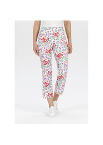Stehmann, Damen, Stoffhose Sommerhose mit floralem Muster, 7/8-L&auml;nge mit Gummibund, ibisrose, N-Gr, 42 -N-Gr, ibisrose, 7/8-Hose f&uuml;r Damen von 