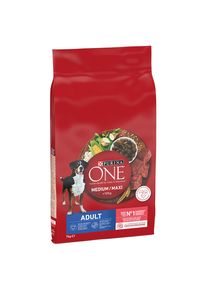 PURINA ONE Medium/Maxi Adult bœuf, riz.- 7 kg
