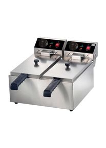 Friteuse professionnelle électrique double - 2 x 8 l - 230 V - 6 kw - ECO | Professionnel | HoReCa | CHR