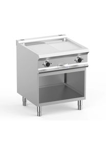 MBM Plancha à gaz Dexion Lux 700 - 70/70 ½ lisse, ½ rainurée, chromée - appareil à poser | Professionnel | HoReCa | CHR