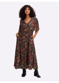 sheego by Joe Browns Damen Maxikleid mit Paisleyprint in schwarz-bedruckt ,Größe 40, Witt, 100% Viskose