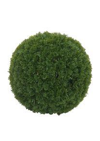 Künstlicher Busch HWC-O96, Thujakugel Dekopflanze Kunstpflanze Lebensbaum künstlich, Outdoor, Polyethylen Ø 32cm