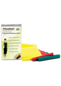 TheraBand latexfreie Übungsbänder im Set, 3 x 1,50 m (leicht + mittel stark + stark)