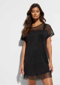 bonprix Tunika plażowa z wiskozy, czarny, 52/54