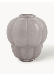 AYTM Wazon ze szkła dmuchanego Uva, W 22 cm Szary Szkło Ø 20 x W 22 cm