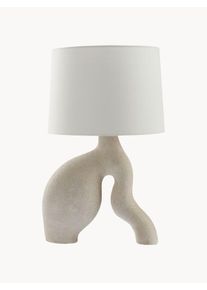 Jotex Lampa stołowa Zione Biały Szkło akrylowe, Bawełna, Szkło, Tkanina 59 cm