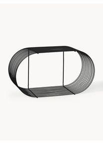 AYTM Półka ścienna z metalu Curve, S 61 cm Czarny Metal S 61 x W 33 cm
