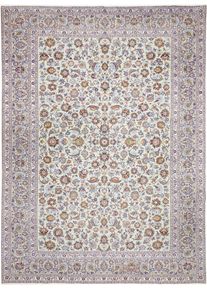 Kashan Perski dywan 400x300 Beżowy (Iran) Ręcznie Tkany