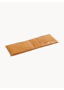 Cinas Ręcznie wykonana poduszka na ławkę ze skóry Rib Brązowy S 35 x D 104 cm
