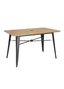 Mesa de exterior Bolero completa 120x76x76 cm madeira clara