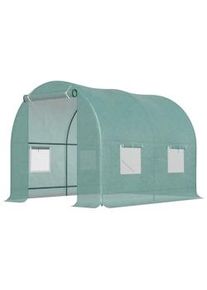 Outsunny Serra da giardino a tunnel in acciaio e PE 2.5x2x2m