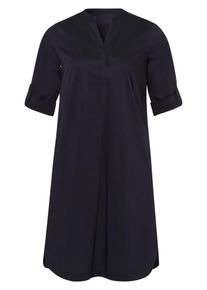 Emilia Lay - Kleid mit 3/4-Arm, blau, Gr. 48, Baumwolle