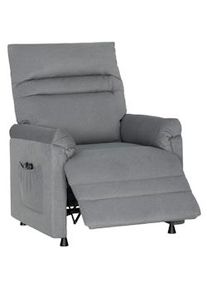 HOMCOM Poltrona Reclinabile con Massaggio e Riscaldamento Grigio