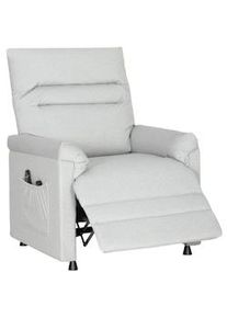 HOMCOM Poltrona Reclinabile con Riscaldamento e Massaggio Grigio