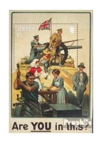 GB - Jersey Block118 (kompl.Ausg.) postfrisch 2014 Mobilmachung I. Wel