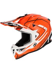 Acerbis Linear, kask motocrossowy , kolor: Pomarańczowy/Biały/Czarny , rozmiar: S