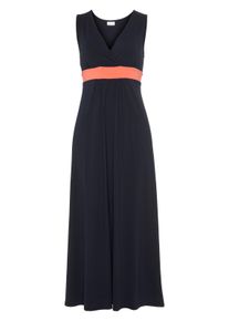 Lascana Damen Maxikleid in marine-koralle ,Gr&ouml;&szlig;e 34, Witt, 56% Baumwolle, 37% Modal, 7% Elasthan