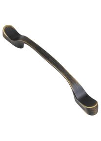 Häfele metal furniture handle CARACAS, BA 128 & 160 mm, antique brass