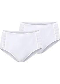wäschepur Damen Formslip mit seitlichem Streifen-Einsatz weiß Größe 52/54