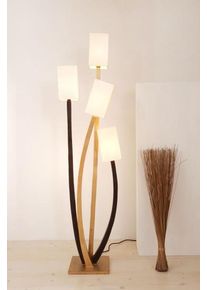 Holländer QUADRANGOLARE Lámpara de pie Marrón, oro, Blanca, 4 luces