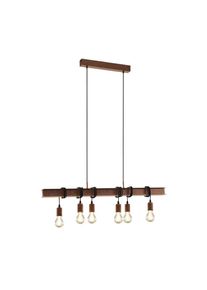 Suspension Eglo TOWNSHEND 4 Brun, 6 lumi&egrave;res