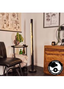 hofstein Rodeche Lámpara de Pie LED Níquel-mate, Negro, 1 luz