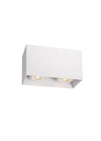 Plafonnier Lucide BODI Blanc, 2 lumi&egrave;res