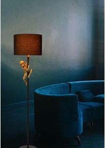 Lucide CHIMP Stehleuchte Gold, Schwarz, 1-flammig