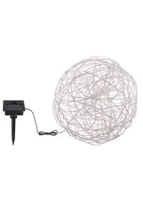 lampe solaire Globo LED Argent&eacute;, 30 lumi&egrave;res