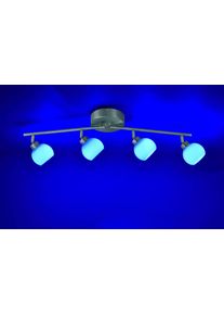 Leuchten Direkt LOLA-LOTTA Deckenleuchte LED Edelstahl, 4-flammig, Fernbedienung, Farbwechsler