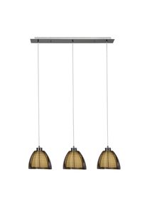 BRILLIANT LEUCHTEN Brilliant Relax Pendelleuchte Bronze, Chrom, 3-flammig