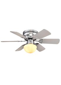 Globo Ugo Deckenventilator Nickel-Matt, 1-flammig
