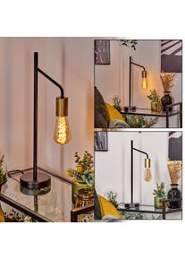 hofstein Krapeu Tafellamp Messing, Zwart, 1-licht