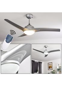 hofstein SANFORD ceiling fan silver, 1-light source, Remote control