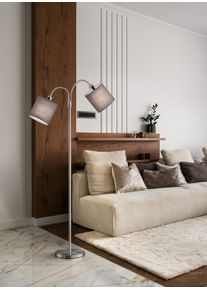 Fischer-Honsel Cozy Lampada da terra Nichel opaco, 2-Luci