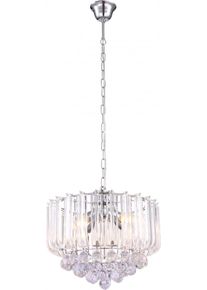 Globo Żyrandol Chrom, Przezroczysty, 4-punktowe