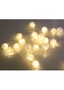 Guirlande Globo LED Blanc, 20 lumi&egrave;res