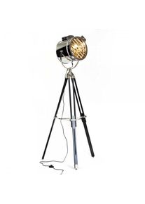 Brilliant Cine Lampada da terra Cromo, Nero, 1-Luce