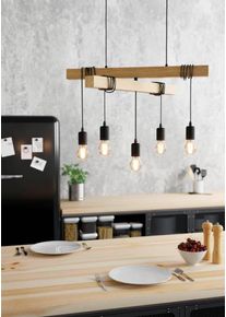 Eglo Leuchten TOWNSHEND Pendelleuchte Braun, Schwarz, 5-flammig