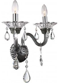 Globo DUNJA wall light chrome, transparent, clear, 2-light sources