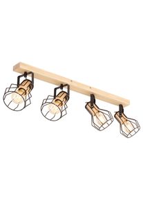 Globo MARIA Lampa Sufitowa jasne drewno, 4-punktowe