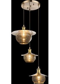 Suspension Globo NEVIS Bronze, 3 lumi&egrave;res