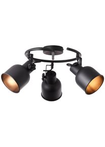 BRILLIANT LEUCHTEN Brilliant Rolet Strahler Schwarz, 3-flammig