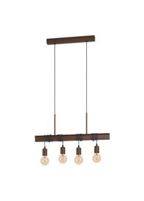 Eglo Leuchten Eglo TOWNSHEND H&auml;ngeleuchte Antik, Braun, 4-flammig