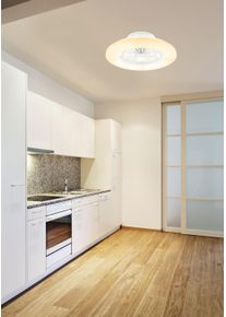 Ventilateur de plafond Globo TRAVO LED Blanc, 1 lumière, Télécommandes