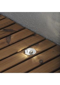 Konstsmide Mini Bodeneinbauleuchte Silber, 3-flammig