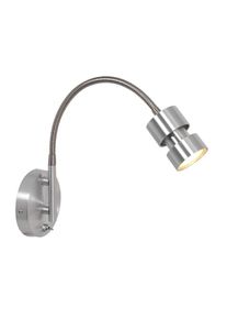 Steinhauer NOV&Eacute; Wall Light brushed steel, 1-light source